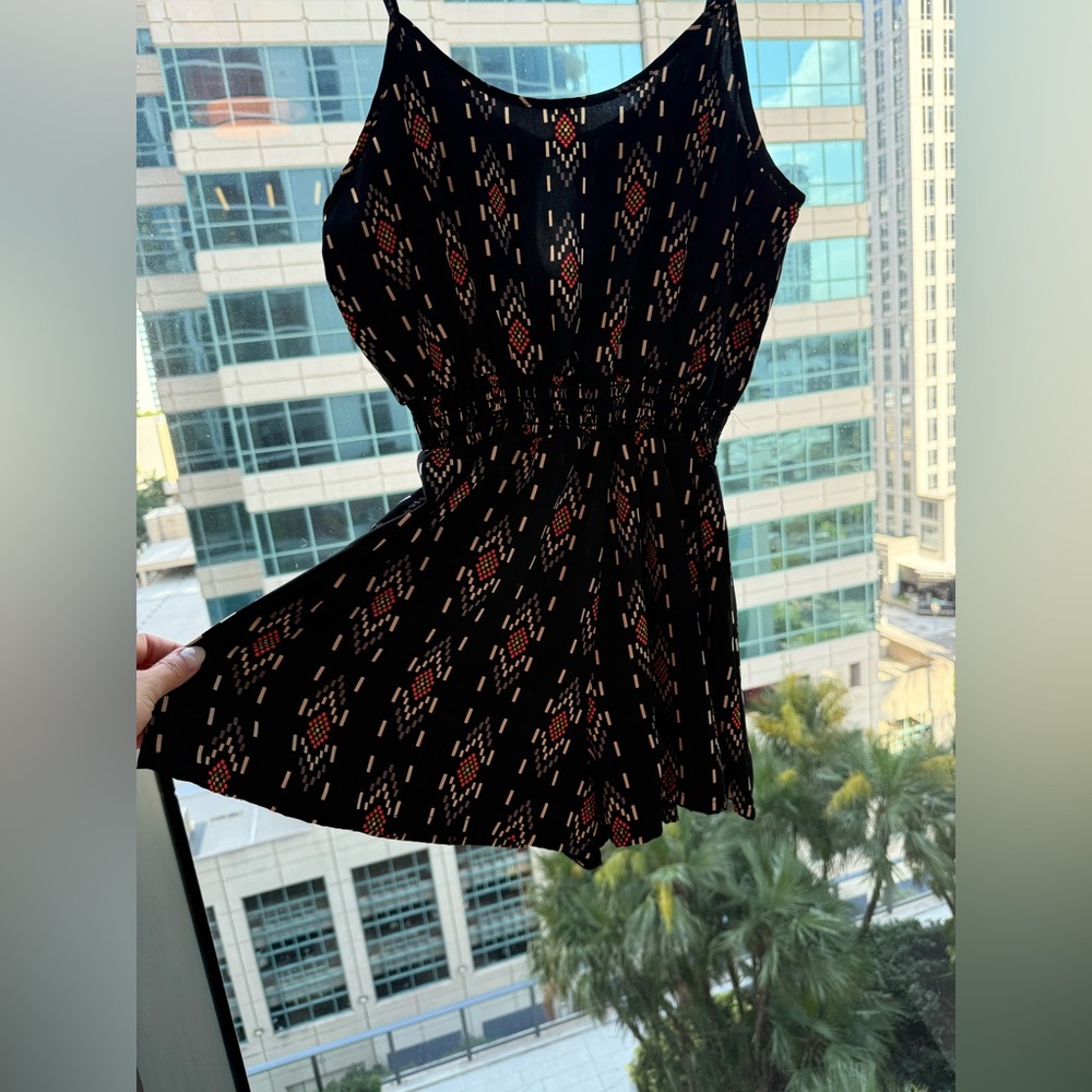 Tribal print romper.